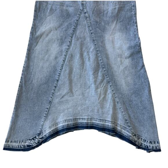 Denim Maxi Skirt Stretch Jean Skirt Size Small - Picture 8 of 13